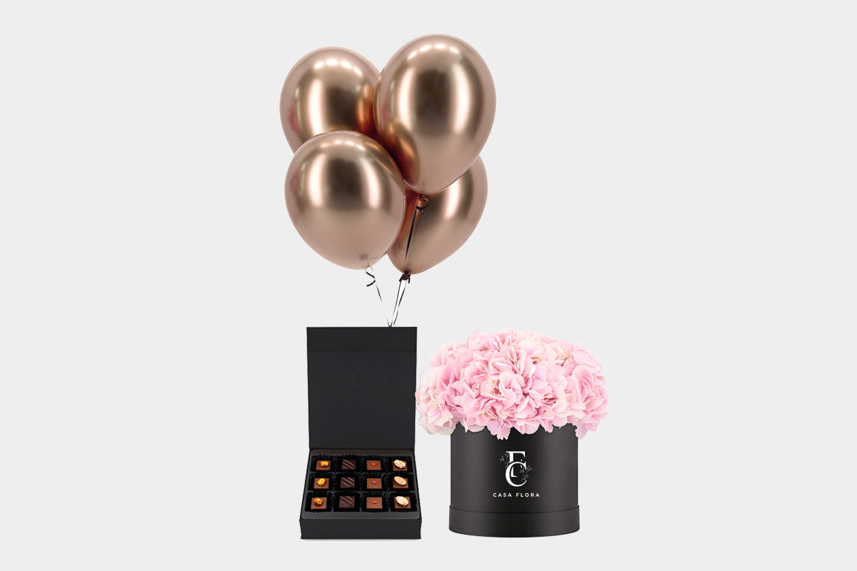 pink hydreangea treat bundle