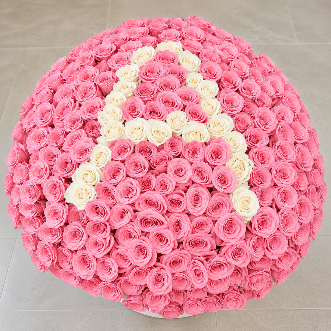 Custom Letter 300 Roses Basket