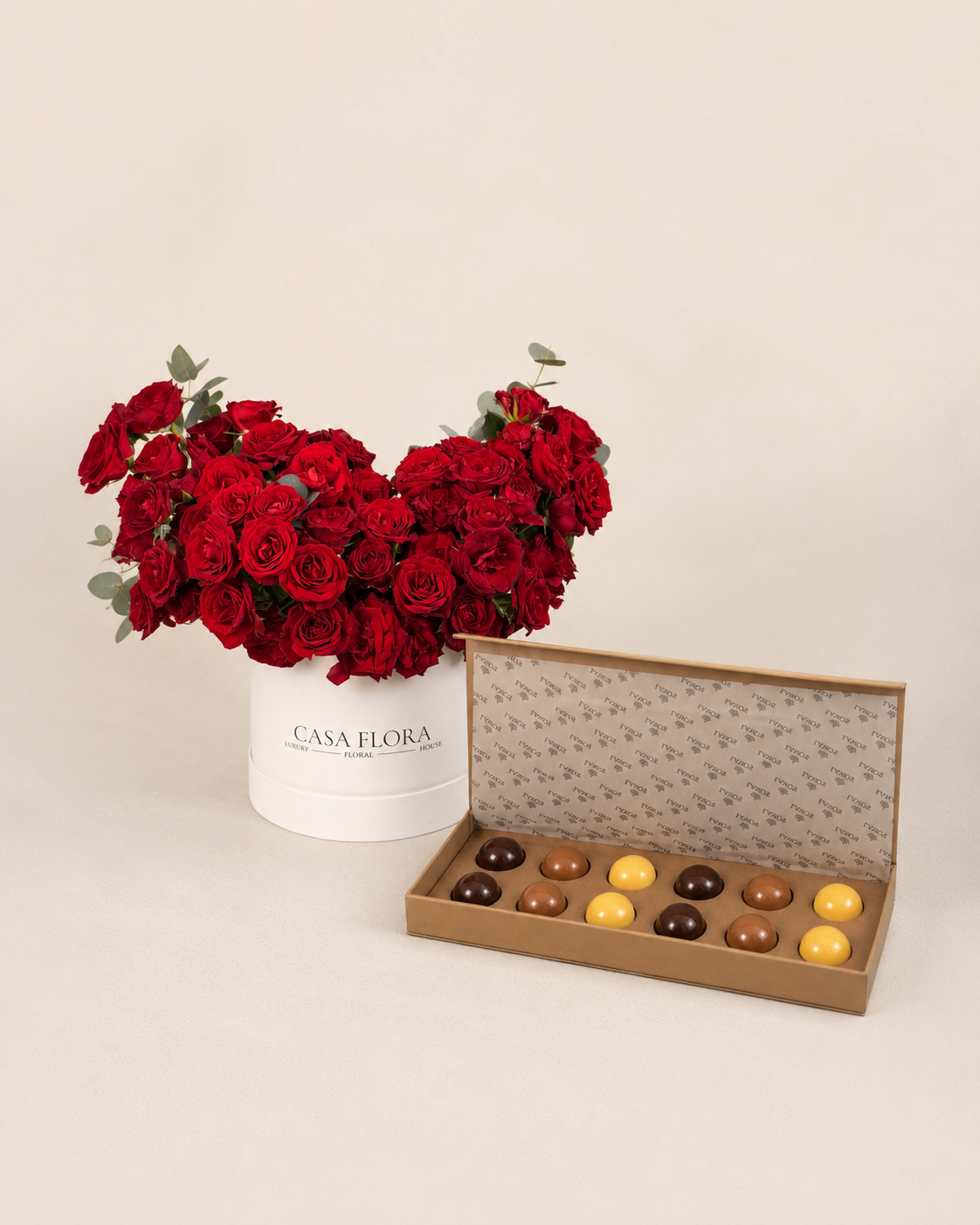 Red Rose Heart &amp; Chocolate Gift Set