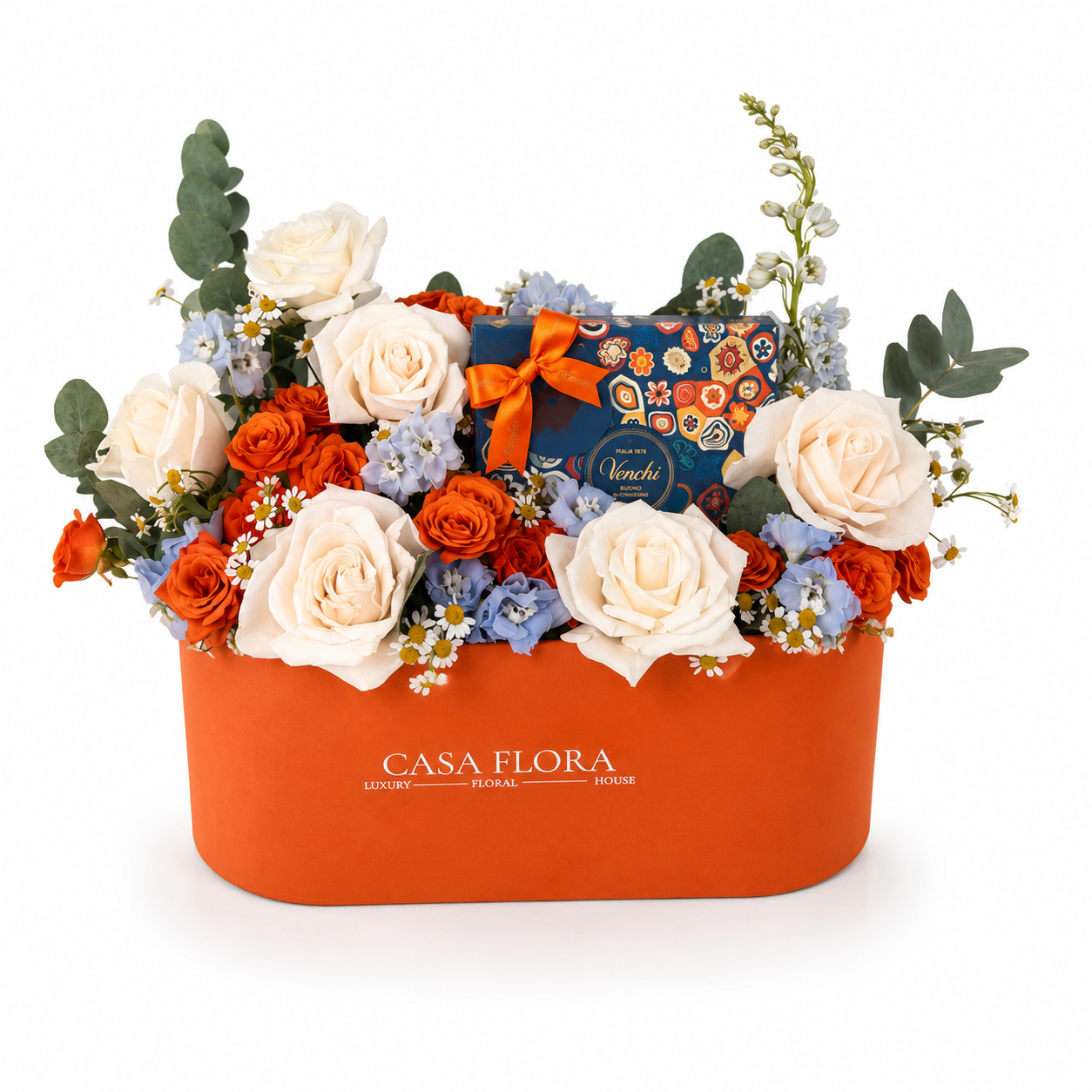 Sunset Bloom &amp; Venchi Chocolate Luxury Gift Box