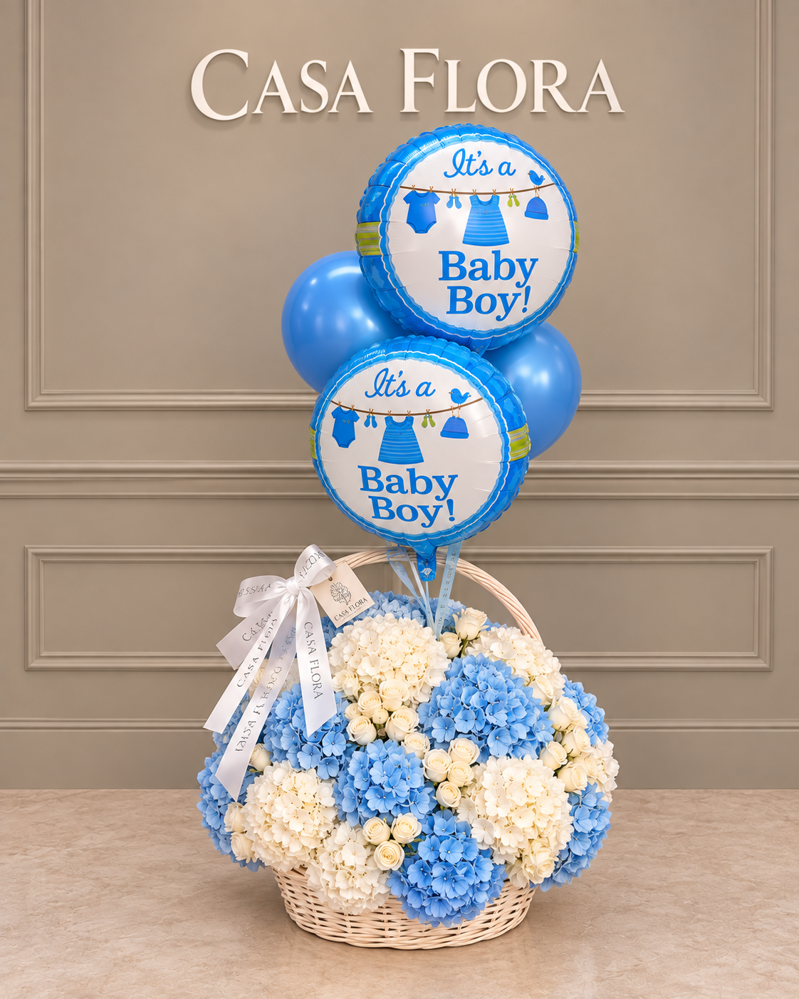 Baby Boy L Basket (balloons Complimentary)