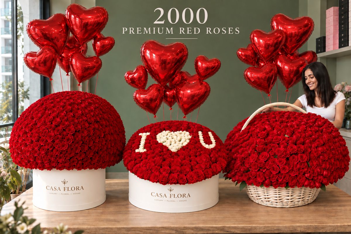 2000 Red Roses Bundle