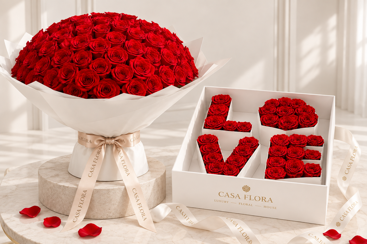 400 Red Roses Combo