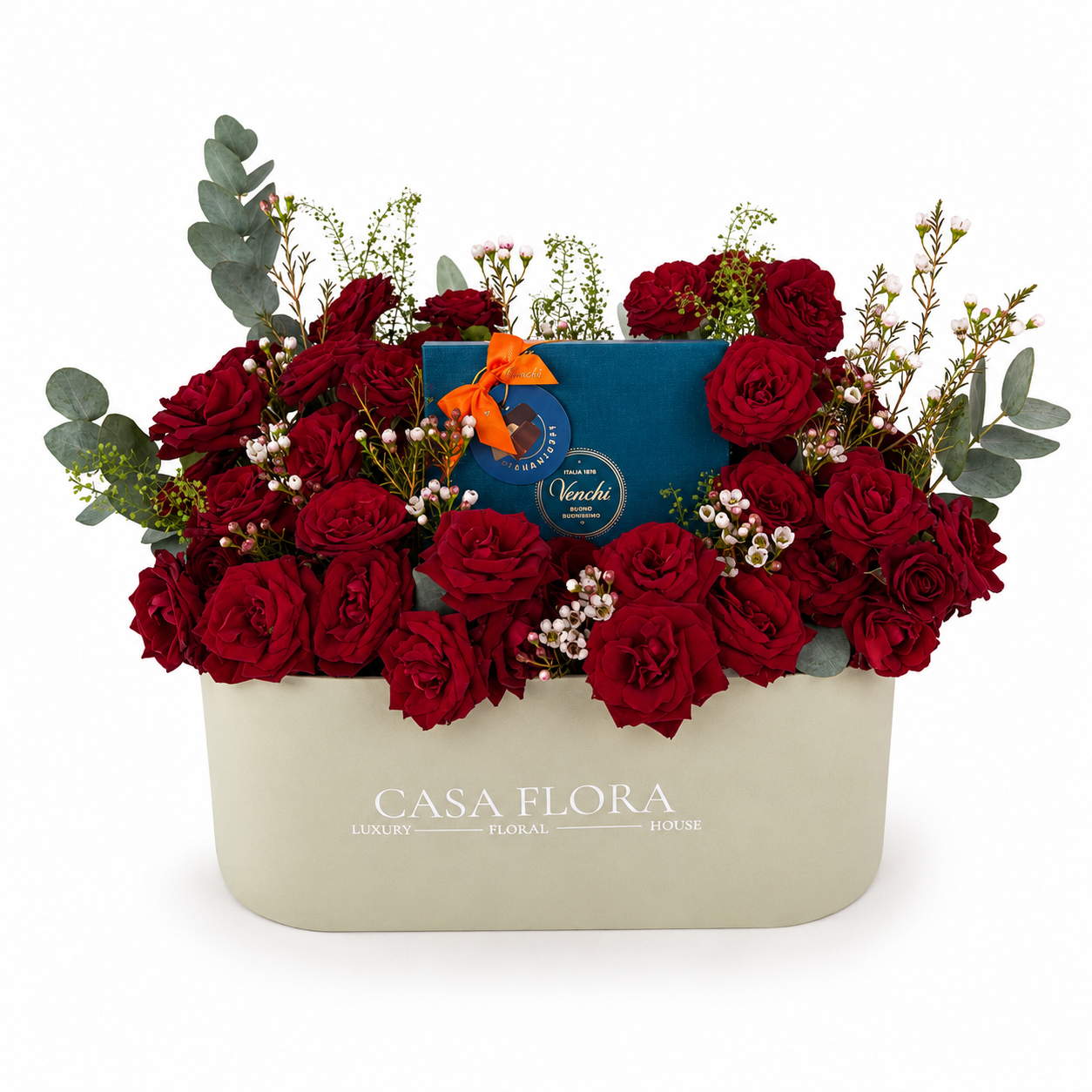 Red Rose &amp; Venchi Chocolate Luxury Gift Box