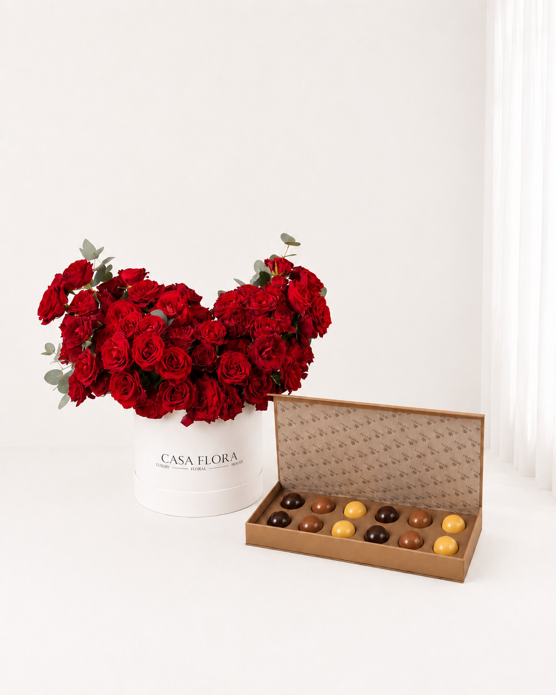Red Rose Heart &amp; Chocolate Gift Set