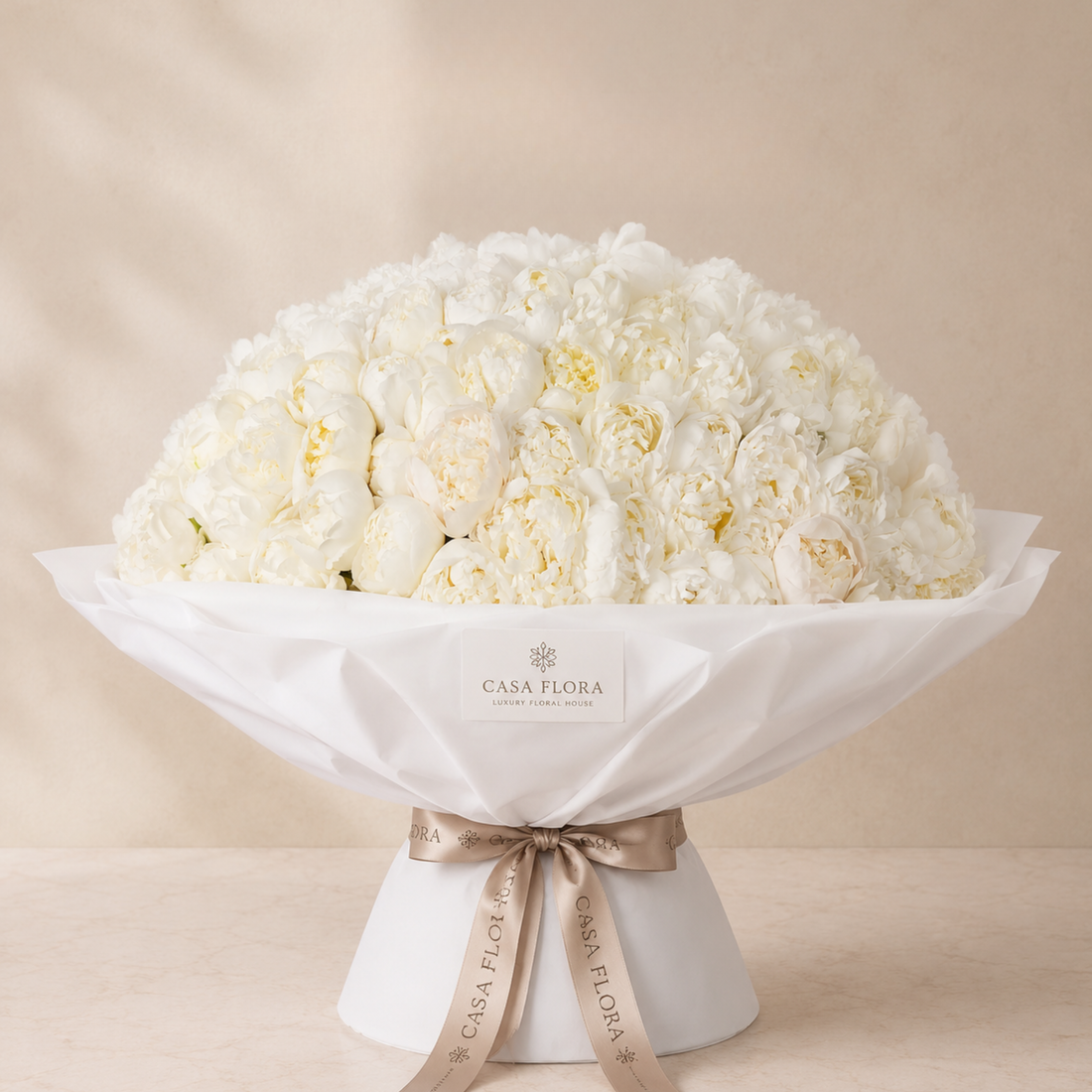 WHITE PEONIES BOUQUET