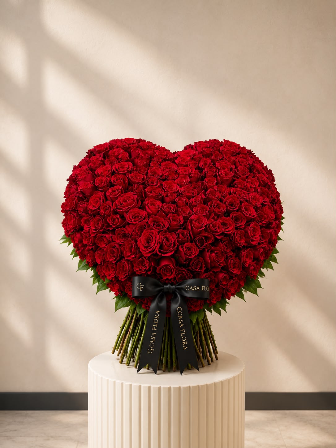 Luxury Heart Shaped Red Roses